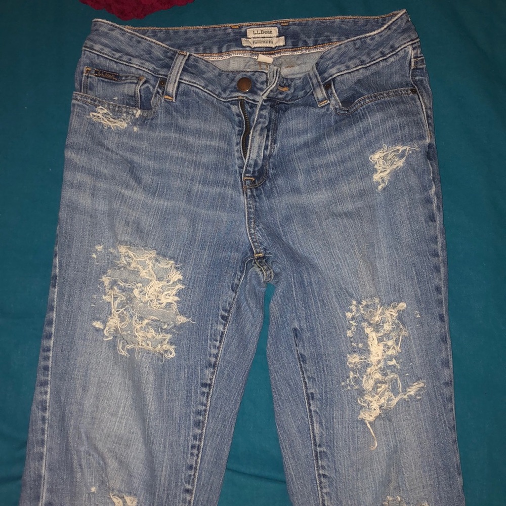 Distressed jeans